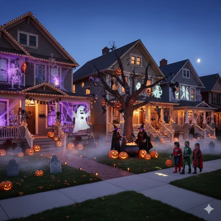 Decorated Halloween Houses